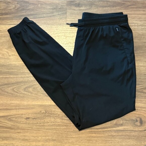 UNRL Black Elastic Cuffed Joggers with Relaxed Fit Mens Size L - Picture 1 of 6